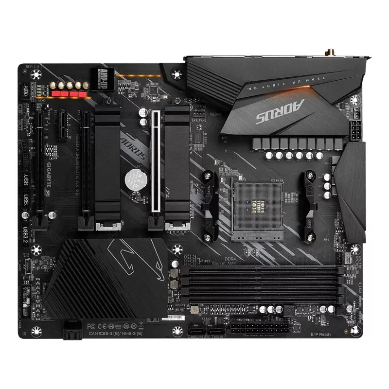 Pagrindinė plokštė GIGABYTE B550 AORUS ELITE AX V2 ATX, AMD B550, Socket AM4, DDR4, 4 DIMM, Wi‑Fi 6E, 2.5Gb LAN