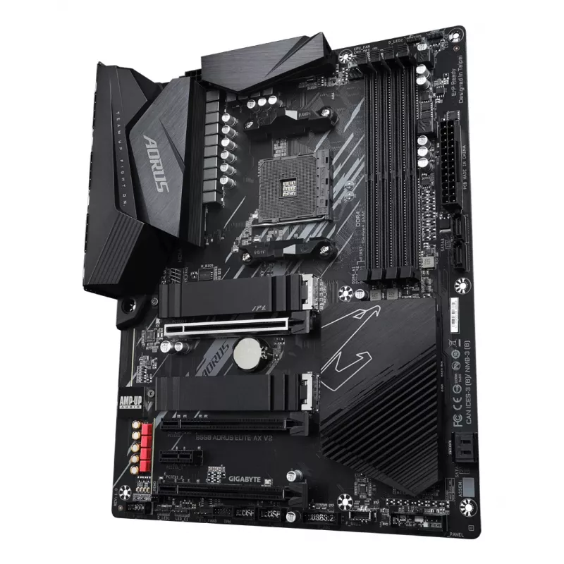 Pagrindinė plokštė GIGABYTE B550 AORUS ELITE AX V2 ATX, AMD B550, Socket AM4, DDR4, 4 DIMM, Wi‑Fi 6E, 2.5Gb LAN