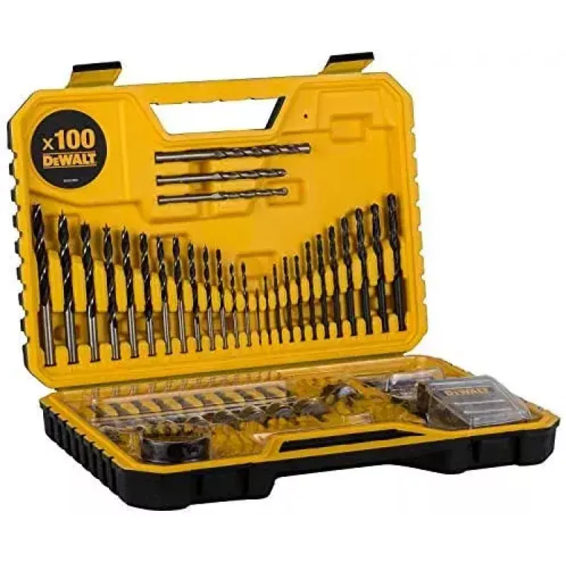 Grąžtų rinkinys DeWalt DT71563-QZ — 100 vnt. metalui, su atsuktuvų antgaliais ir dėklu