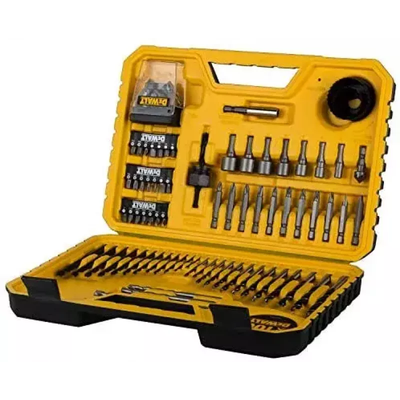 Grąžtų rinkinys DeWalt DT71563-QZ — 100 vnt. metalui, su atsuktuvų antgaliais ir dėklu