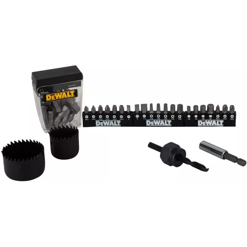 Grąžtų rinkinys DeWalt DT71563-QZ — 100 vnt. metalui, su atsuktuvų antgaliais ir dėklu