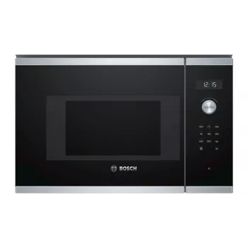 Įmontuojama solo mikrobangų krosnelė Bosch Serie 6 BFL524MS0 — 800 W, 20 L, jutiklinis valdymas, nerūdijantis plienas / juoda