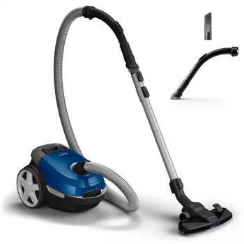 Cikloninis dulkių siurblys Philips XD3110/09 — 900 W, 3 L dulkių maišelis, HEPA filtracija, teleskopinis metalinis vamzdis