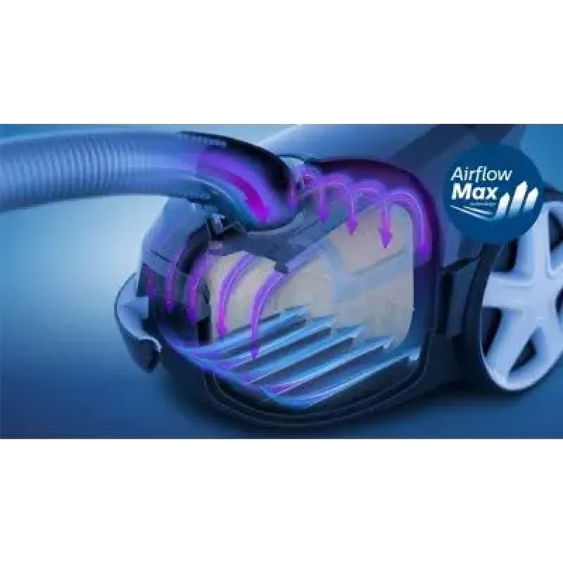 Cikloninis dulkių siurblys Philips XD3110/09 — 900 W, 3 L dulkių maišelis, HEPA filtracija, teleskopinis metalinis vamzdis