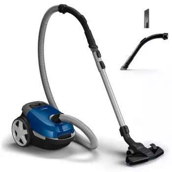 Cikloninis dulkių siurblys Philips XD3110/09 — 900 W, 3 L dulkių maišelis, HEPA filtracija, teleskopinis metalinis vamzdis
