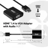 CLUB3D CAC-1302 vaizdo kabelio adapteris 0,5 m HDMI A tipo (standartinis) VGA (D-Sub) juodas