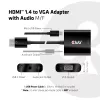 CLUB3D CAC-1302 vaizdo kabelio adapteris 0,5 m HDMI A tipo (standartinis) VGA (D-Sub) juodas
