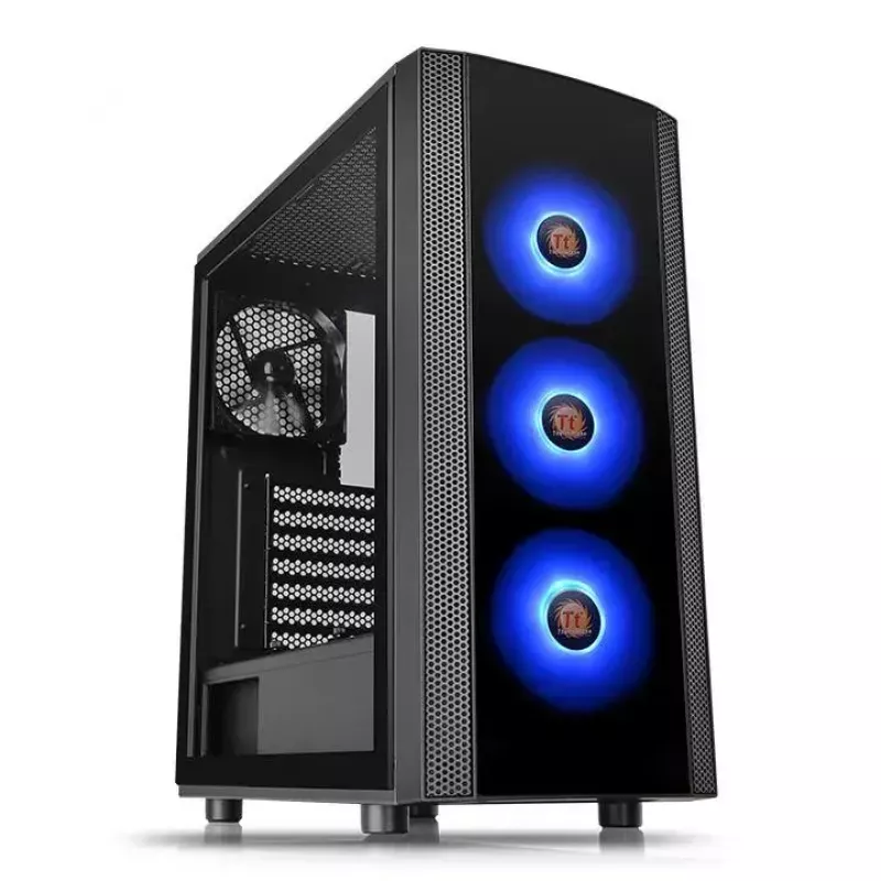 PC korpusas Thermaltake Versa J25 TG RGB Midi Tower juodas