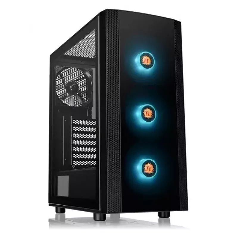 PC korpusas Thermaltake Versa J25 TG RGB Midi Tower juodas