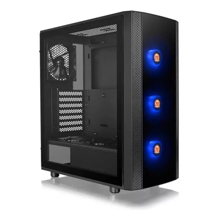 PC korpusas Thermaltake Versa J25 TG RGB Midi Tower juodas
