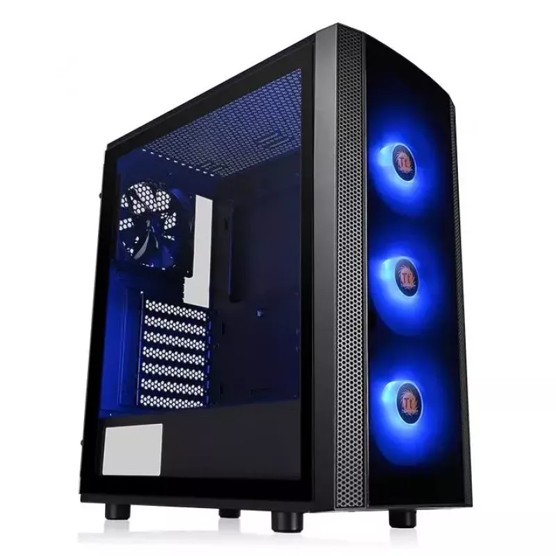 PC korpusas Thermaltake Versa J25 TG RGB Midi Tower juodas
