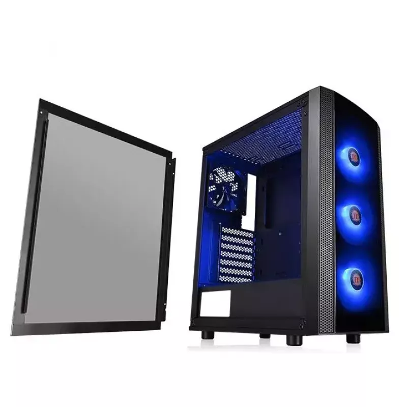 PC korpusas Thermaltake Versa J25 TG RGB Midi Tower juodas