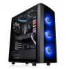 PC korpusas Thermaltake Versa J25 TG RGB Midi Tower juodas