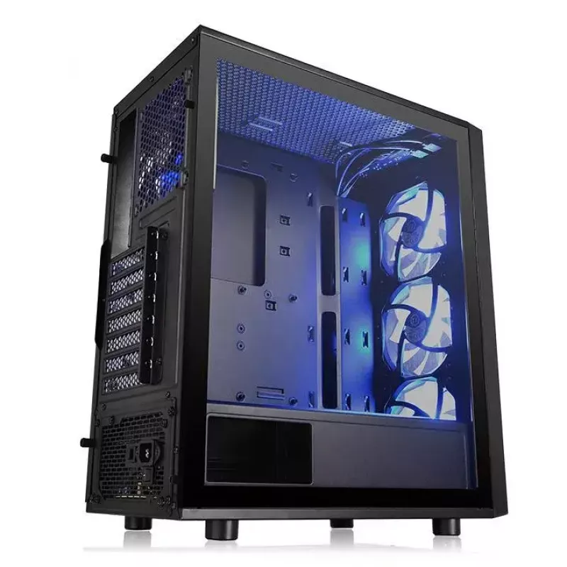 PC korpusas Thermaltake Versa J25 TG RGB Midi Tower juodas