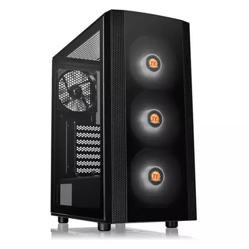 PC korpusas Thermaltake Versa J25 TG RGB Midi Tower juodas