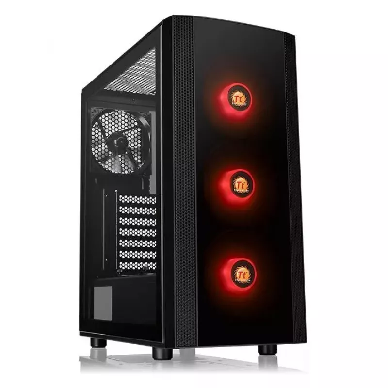 PC korpusas Thermaltake Versa J25 TG RGB Midi Tower juodas