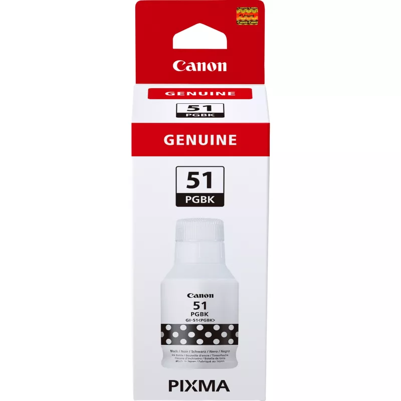 Canon GI-51PGBK, Rašalo buteliukas, Juodas, Originalius, Juoda, Canon, PIXMA G1520, G2520, G2560, G3520, G3560, Rašalinis, Japonija