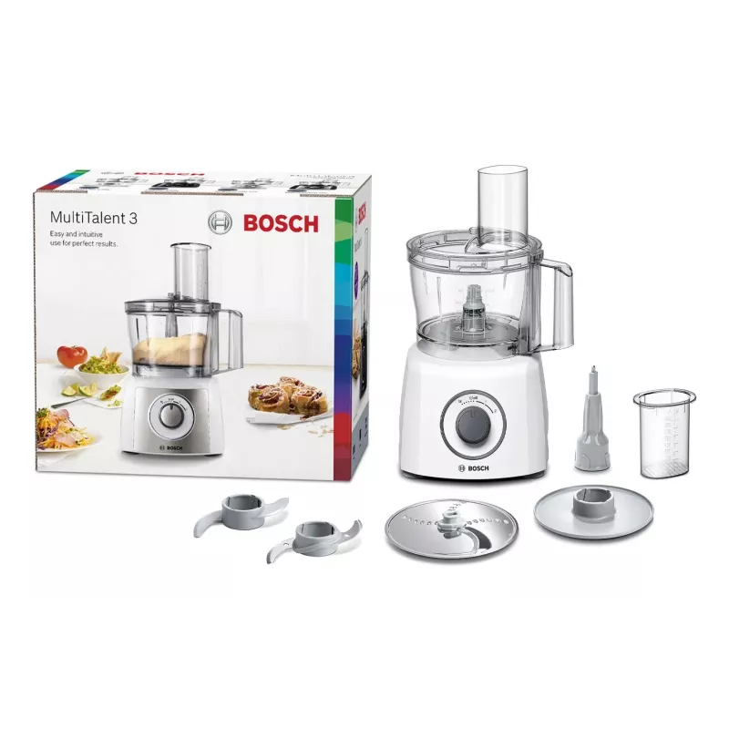 Virtuvinis kombainas Bosch MCM3100W — 800 W, 2,3 L dubuo, 2 greičiai, turbo, baltas