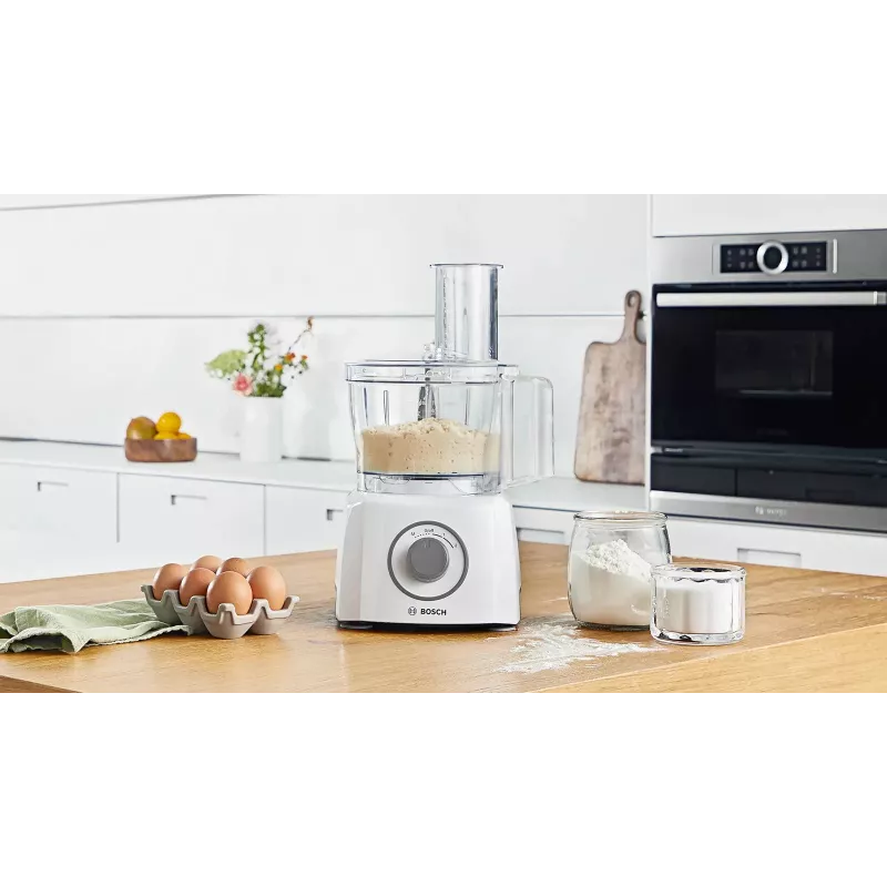 Virtuvinis kombainas Bosch MCM3100W — 800 W, 2,3 L dubuo, 2 greičiai, turbo, baltas