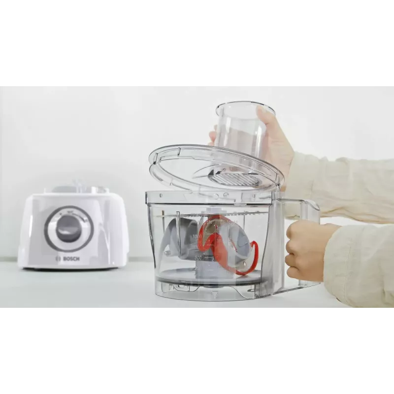 Virtuvinis kombainas Bosch MCM3100W — 800 W, 2,3 L dubuo, 2 greičiai, turbo, baltas