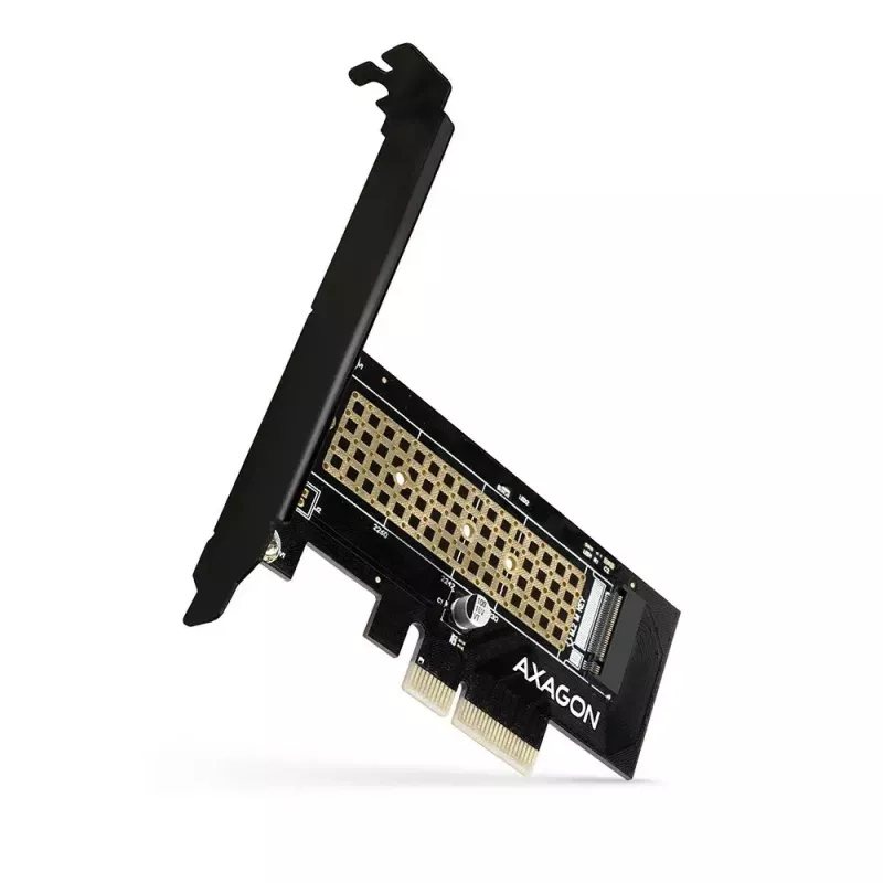 AXAGON ECO PCEM2-N PCIe NVMe M.2 adapteris, vidinis adapteris PCI-Express x4, skirtas prijungti NVMe M.2 SSD kietąjį diską prie kompiuterio