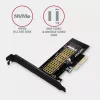 AXAGON ECO PCEM2-N PCIe NVMe M.2 adapteris, vidinis adapteris PCI-Express x4, skirtas prijungti NVMe M.2 SSD kietąjį diską prie kompiuterio