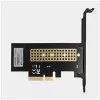 AXAGON ECO PCEM2-N PCIe NVMe M.2 adapteris, vidinis adapteris PCI-Express x4, skirtas prijungti NVMe M.2 SSD kietąjį diską prie kompiuterio