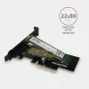 AXAGON ECO PCEM2-N PCIe NVMe M.2 adapteris, vidinis adapteris PCI-Express x4, skirtas prijungti NVMe M.2 SSD kietąjį diską prie kompiuterio