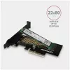 AXAGON ECO PCEM2-N PCIe NVMe M.2 adapteris, vidinis adapteris PCI-Express x4, skirtas prijungti NVMe M.2 SSD kietąjį diską prie kompiuterio