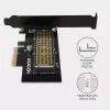AXAGON ECO PCEM2-N PCIe NVMe M.2 adapteris, vidinis adapteris PCI-Express x4, skirtas prijungti NVMe M.2 SSD kietąjį diską prie kompiuterio