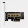 AXAGON ECO PCEM2-N PCIe NVMe M.2 adapteris, vidinis adapteris PCI-Express x4, skirtas prijungti NVMe M.2 SSD kietąjį diską prie kompiuterio