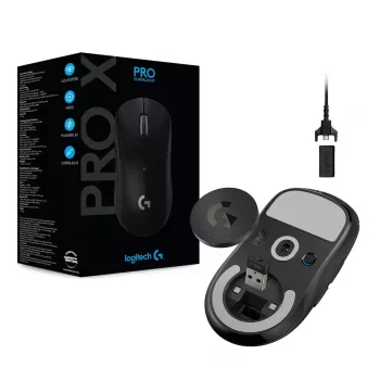 LOGITECH Gaming Mouse - Pro X Superlight Wireless - Juoda