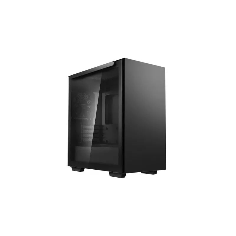 PC korpusas DeepCool MACUBE 110 Midi Tower Black — microATX/Mini-ITX, grūdintas stiklas, palaiko GPU 320 mm, CPU aušintuvą 165 mm