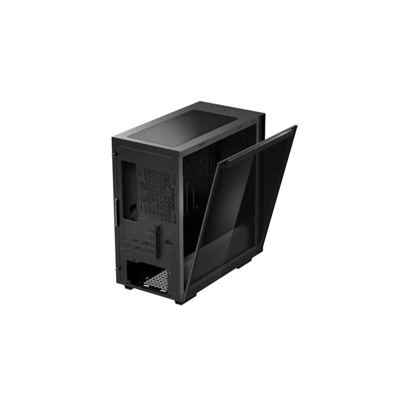 PC korpusas DeepCool MACUBE 110 Midi Tower Black — microATX/Mini-ITX, grūdintas stiklas, palaiko GPU 320 mm, CPU aušintuvą 165 mm