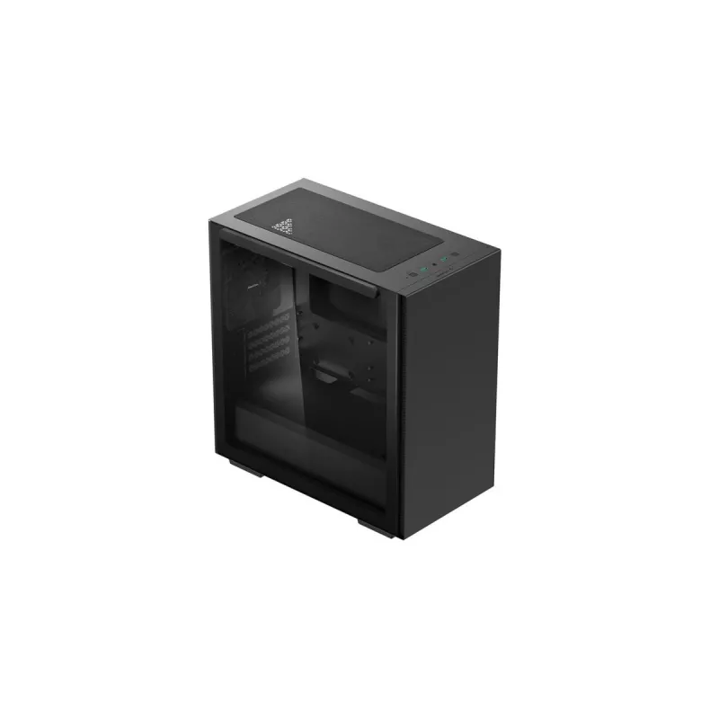 PC korpusas DeepCool MACUBE 110 Midi Tower Black — microATX/Mini-ITX, grūdintas stiklas, palaiko GPU 320 mm, CPU aušintuvą 165 mm