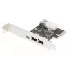 DIGITUS IEEE 1394a sąsajos plokštė, Pci-e, 3 priev., 1x ext. 1394mini, 2x ext. 1394a prievadai