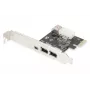 DIGITUS IEEE 1394a sąsajos plokštė, Pci-e, 3 priev., 1x ext. 1394mini, 2x ext. 1394a prievadai