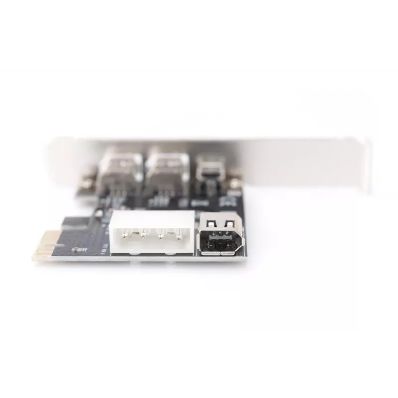 DIGITUS IEEE 1394a sąsajos plokštė, Pci-e, 3 priev., 1x ext. 1394mini, 2x ext. 1394a prievadai