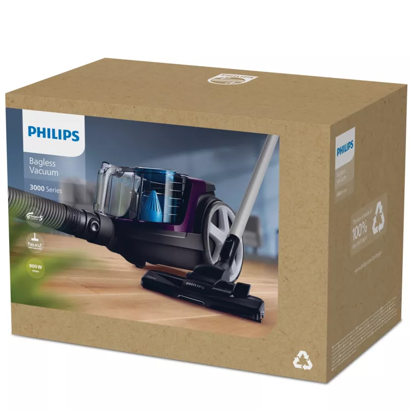 Philips 3000 serija FC9333/09 dulkių siurblys 1,5 l cilindrinis siurblys Sausas valymas 900 W Be maišelio
