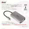 CLUB3D USB3.2 Gen1 Type-C į Dual Link DVI-D HDCP OFF versijos aktyvus adapteris M/F, skirtas Apple Cinema Displays