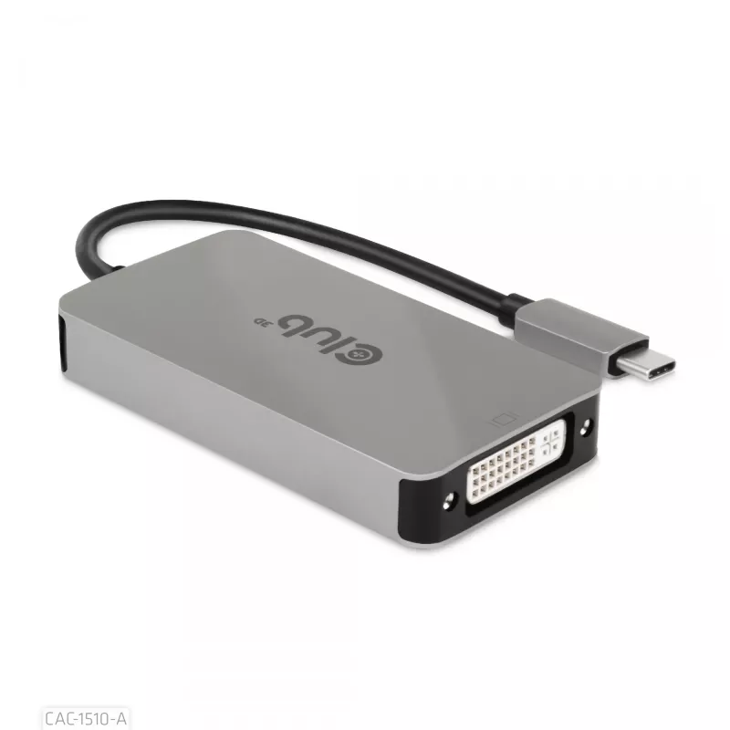 CLUB3D USB3.2 Gen1 Type-C į Dual Link DVI-D HDCP OFF versijos aktyvus adapteris M/F, skirtas Apple Cinema Displays