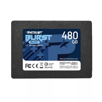2.5 col. SATA SSD PATRIOT Burst Elite 480GB — 450 MB/s skaitymas, 320 MB/s rašymas, 2.5 col. SATA III, 7 mm