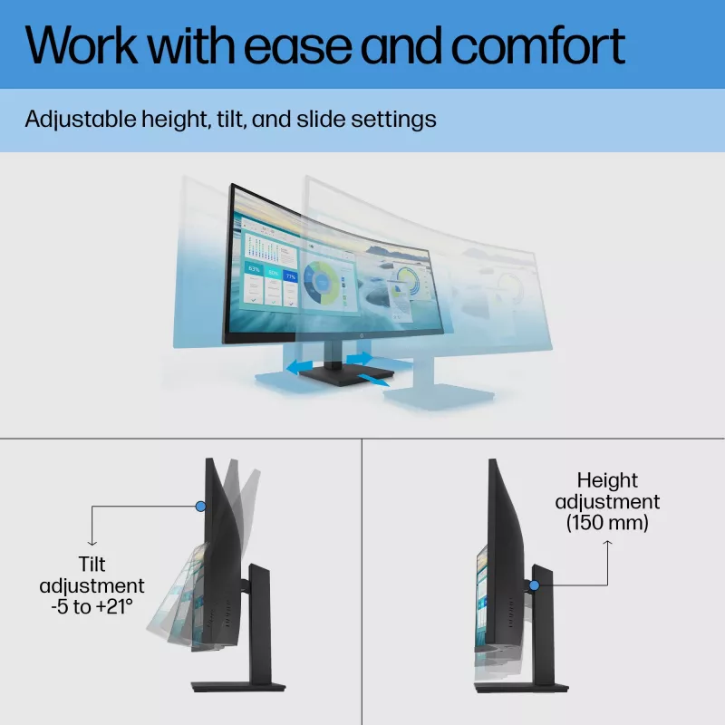 Monitorius HP P34hc G4 34 colių Wide Quad HD LCD 3440 x 1440