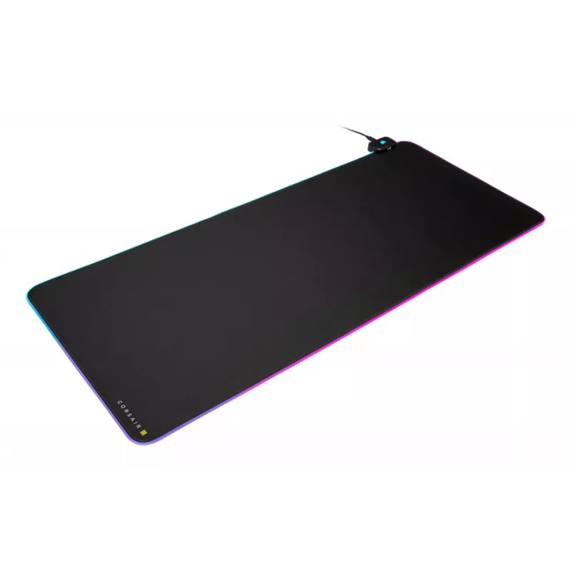 Žaidimų pelės kilimėlis CORSAIR MM700 RGB — 930×400 mm, 4 mm storio, guminis pagrindas, USB maitinamas LED apšvietimas, juodas
