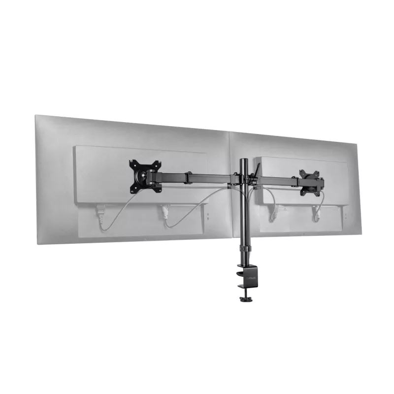 Trust GXT 1120 Mara Dual Monitor Arm 81.3 cm (32 inch) Desk Juoda