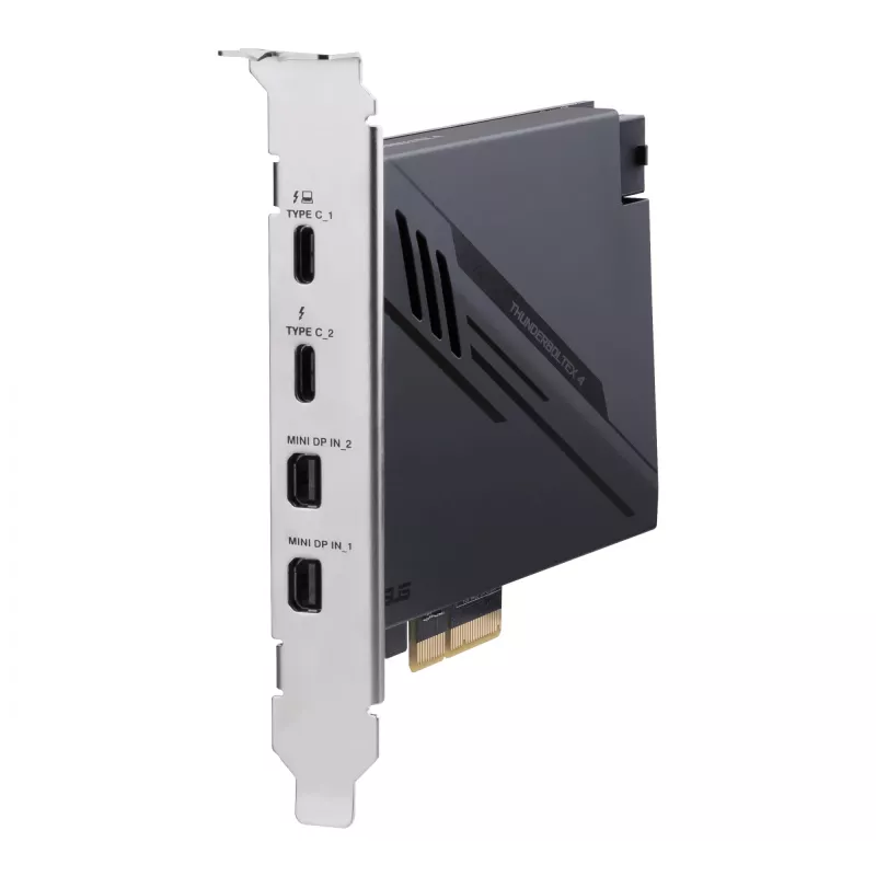 ASUS ThunderboltEX 4 sąsajos kortelės / adapteris Vidinis Mini DisplayPort, PCIe, Thunderbolt, USB 2.0, USB 3.2 Gen 2 (3.1 Gen 2)