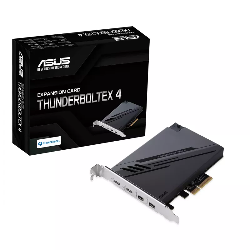 ASUS ThunderboltEX 4 sąsajos kortelės / adapteris Vidinis Mini DisplayPort, PCIe, Thunderbolt, USB 2.0, USB 3.2 Gen 2 (3.1 Gen 2)