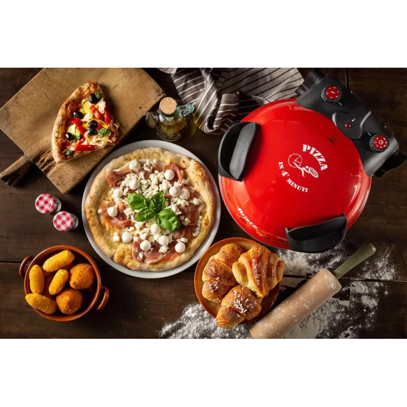 Picos krosnelė Ariete 0909/10 1200 W juoda raudona 1 pica 33 cm