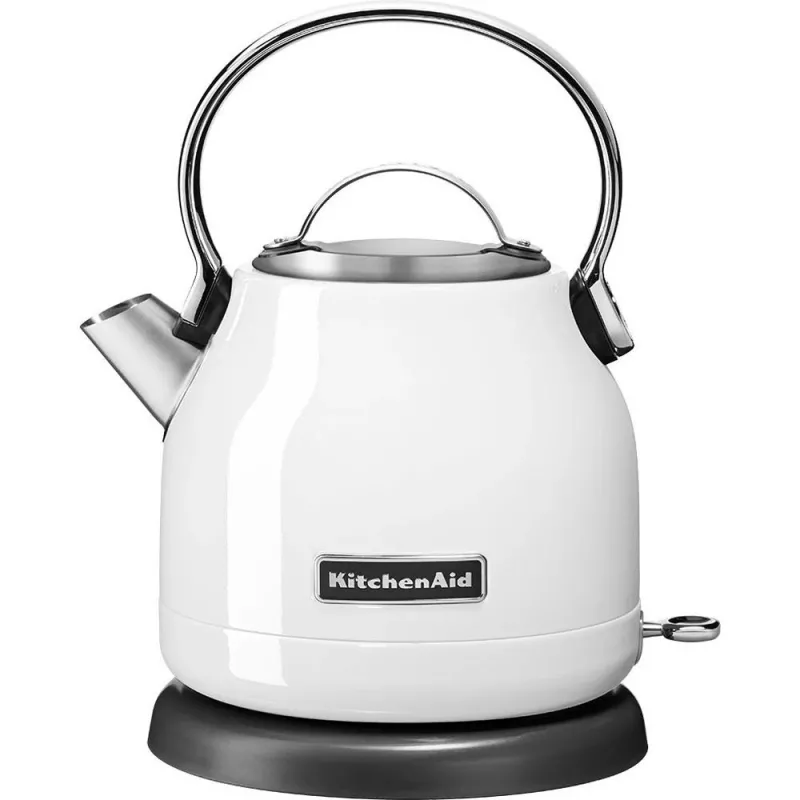 KitchenAid 5KEK1222EWH elektrinis virdulys 1.25 L 2200 W Juoda, Nerūdijantis plienas, Balta