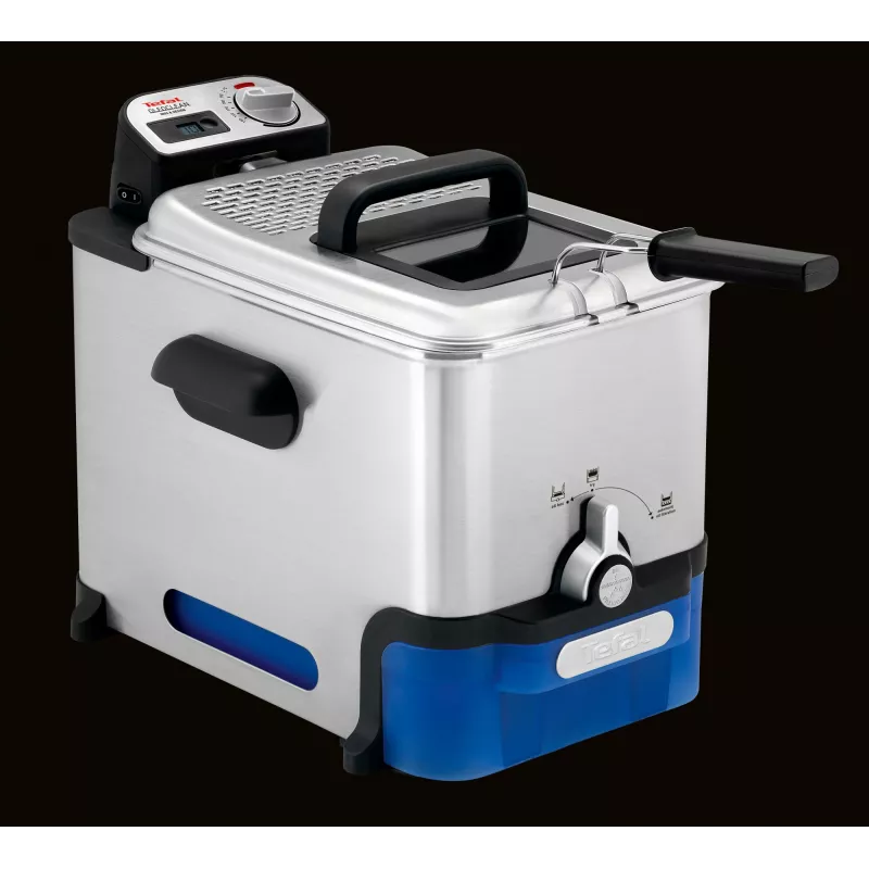Tefal Oleoclean Pro Inox & Design FR8040 Vienguba 3,5 l 2300 W Juoda, Nerūdijantis plienas